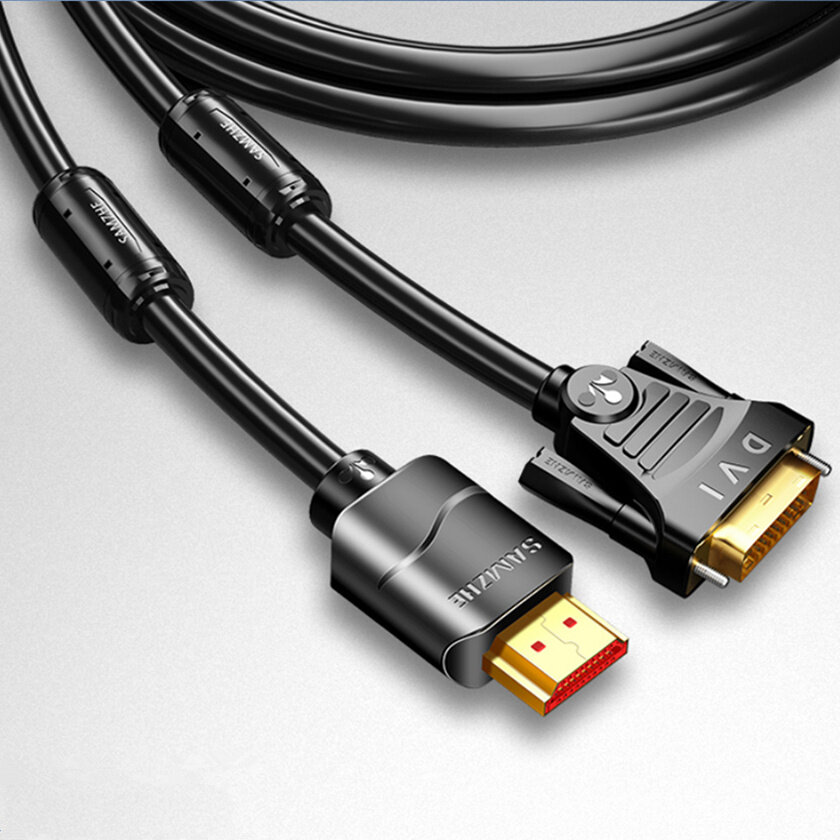 

SAMZHE DH-8020 DVI to HDMI Transmission 4K/60Hz Data Cable Video Conversionfor Computer Projector TV Screen for Xbox Lap