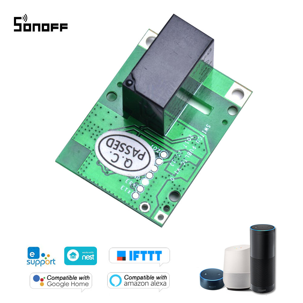 3Pcs SONOFF RE5V1C Módulo de relé 5V WiFi DIY Switch Saída de contato seco Inching / Selflock Modos de trabalho APP / Vo