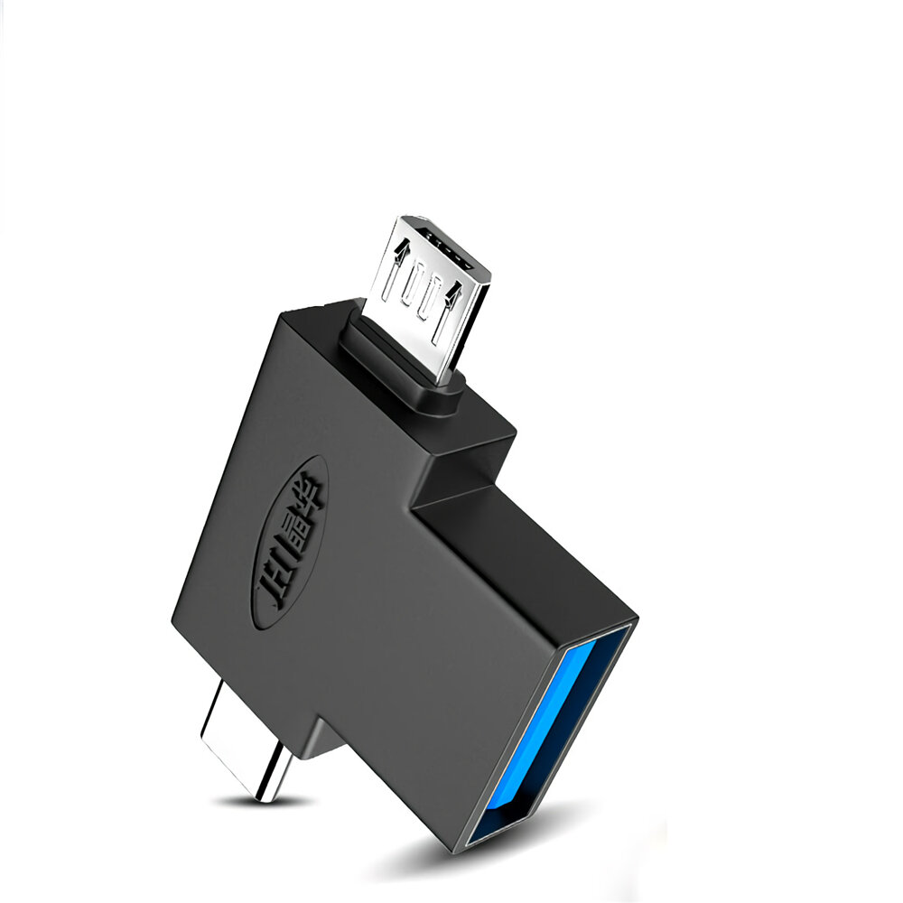 Jinghua S132 USB 3.0 OTG-adapter Type-C + Micro USB Two-in-One Converter Connector Datakabel voor mo