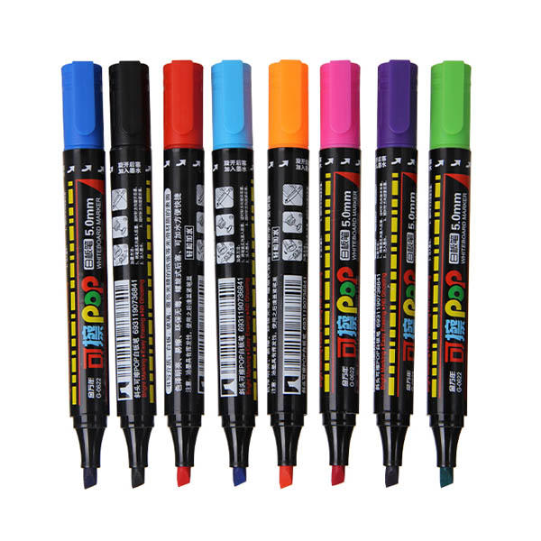 

Genvana 5mm 8 Color Marker Pen Set High Density Pen Point for White Board Drawing Erasable Repeated Filling Stationery S