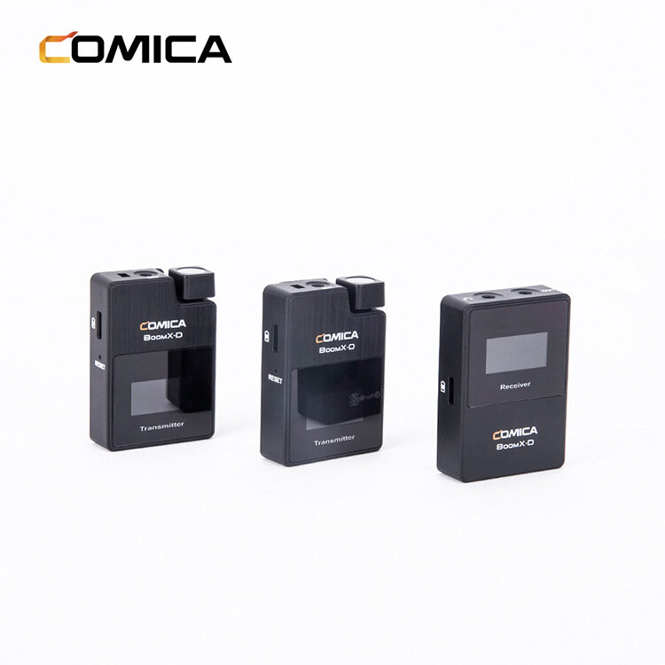 Comica BoomX-D D1 Wireless 2T1R Microphone Transmitter Receiver Mini 2.4G Digital Microphone System 