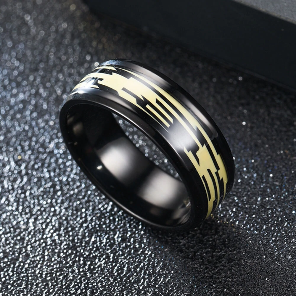 1 pc 8mm fashion stainless steel colorful gradient shell ring