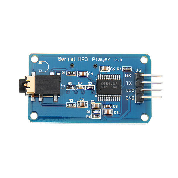 YX6300 UART TTL Seri?le bediening MP3-muziekspeler Module Ondersteuning Micro SD / SDHC-kaart voor A