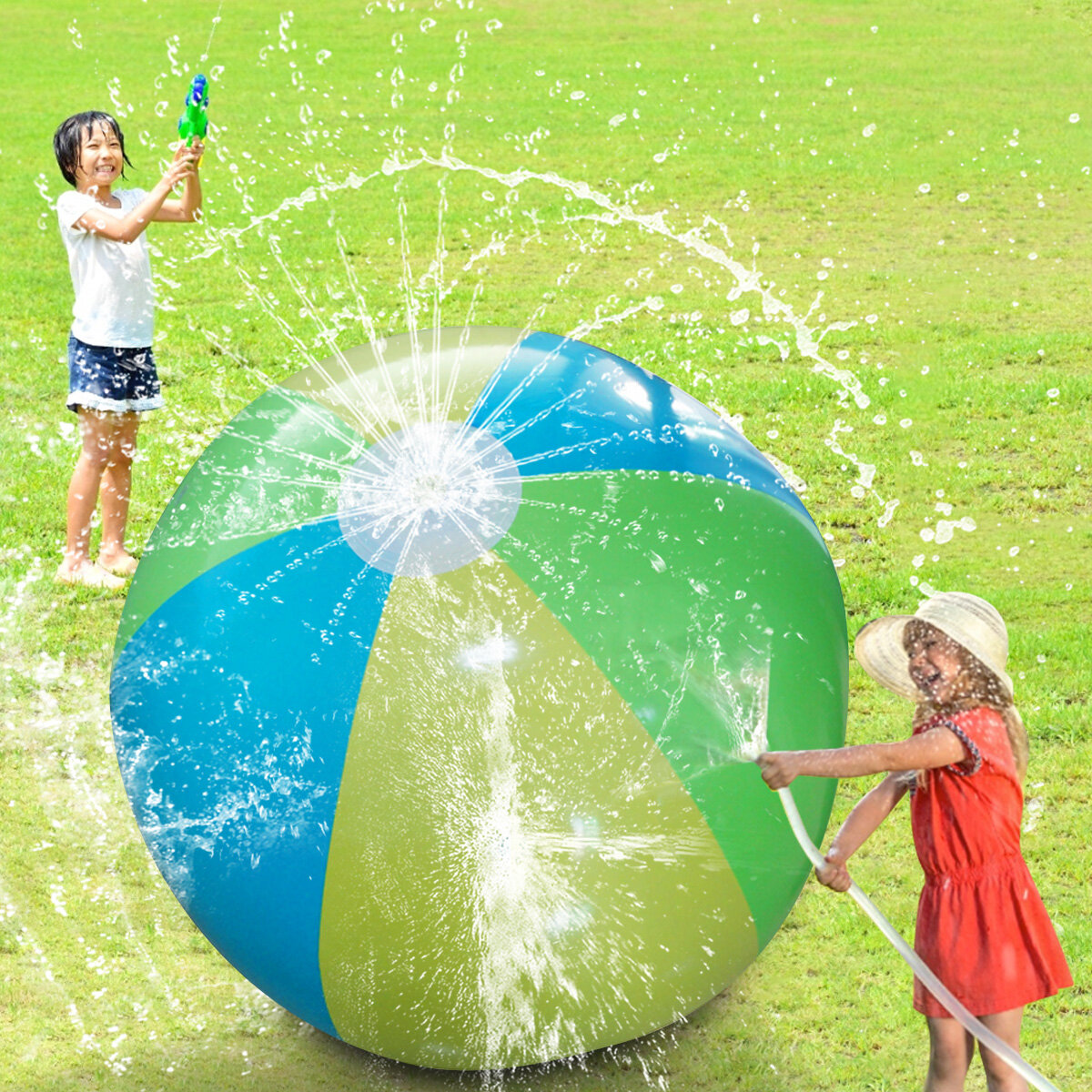 75 سنتيمتر القطر نفخ المياه رذاذ كرة الشاطئ الصيف الرياضة في الهواء الطلق لعبة أطفال لعبة الرش