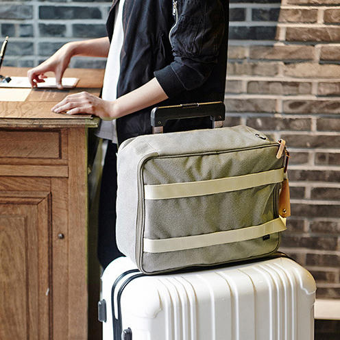 Gecontracteerd stijl mannen mode canvas bagage tas waterdichte opbergtas handtas schoudertas reizen