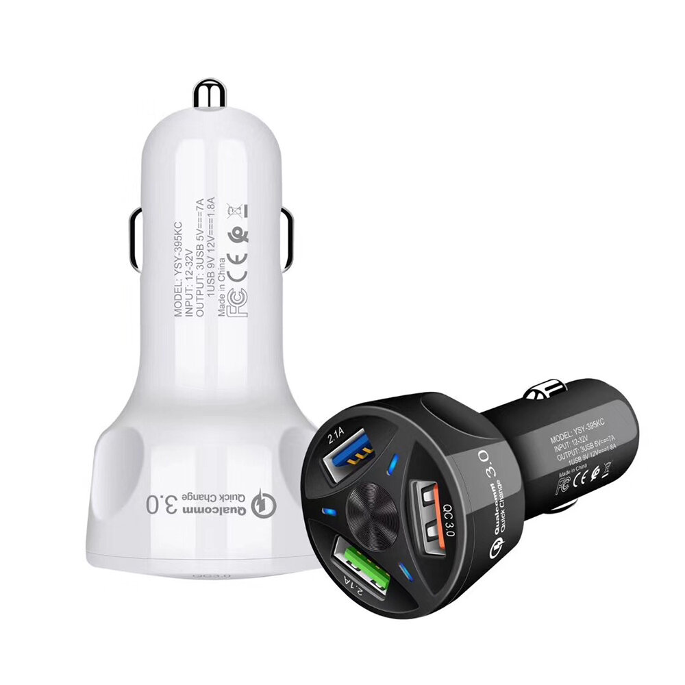 

Bakeey 3A 3-Port USB QC3.0 Fast Charging Type C Micro USB Car Charger for iPhone X XR XS MI9 Pocophone HUAWEI P30 S10