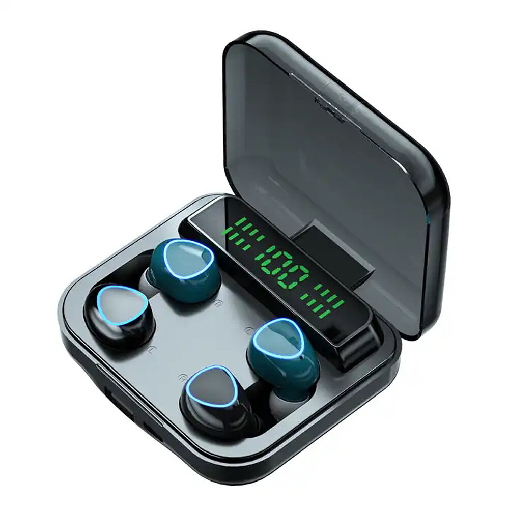 

М22 TWS Наушник Bluetooth V5.0 8 мм Динамический драйвер 9D HiFi Stereo 2000 мАч LED Батарея Дисплей Сенсорное управлени