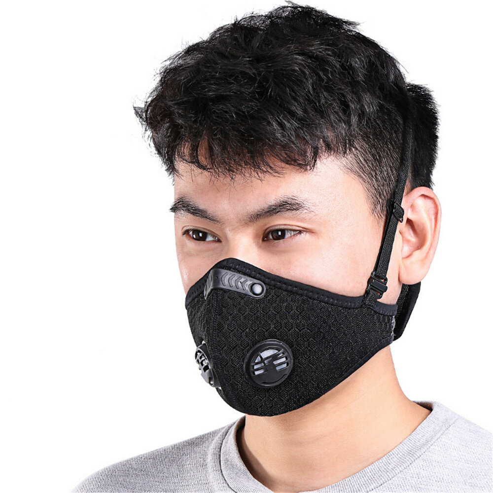 Motorfiets winddicht fietsen gezichtsmasker met stoffilter anti-verontreiniging stofdicht