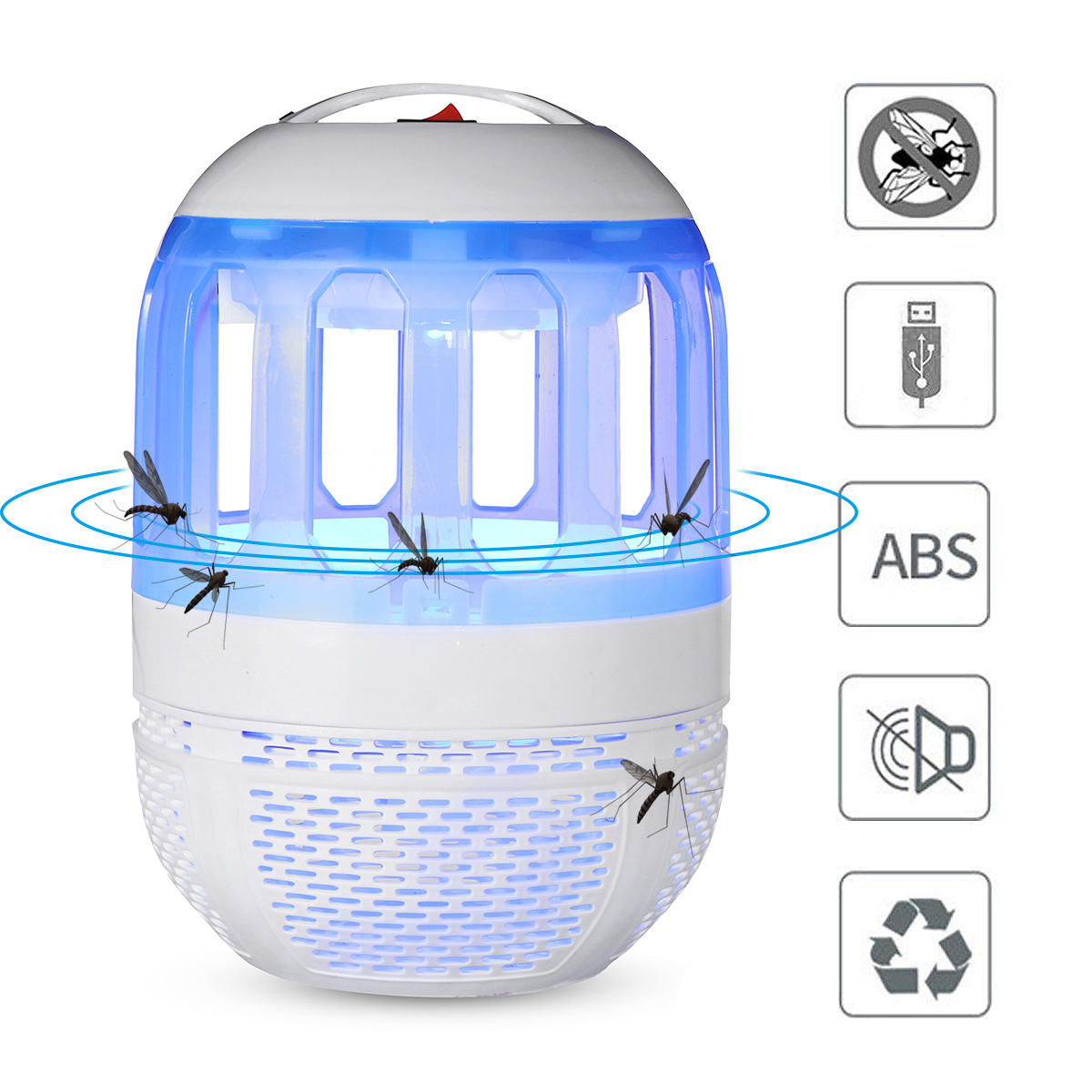 2W Электронный убийца для москитов Лампа USB-убийца для насекомых Лампа Лампа для борьбы с вредителями для Кемпинг