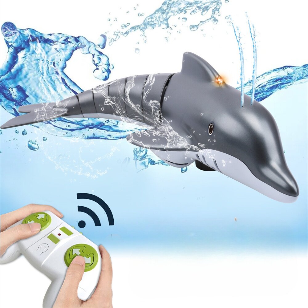 Imagen de Barco submarino de juguete Stunt RC Dolphin 2.4G Barco submarino con control remoto Juguete de agua Robot Peces eléctric