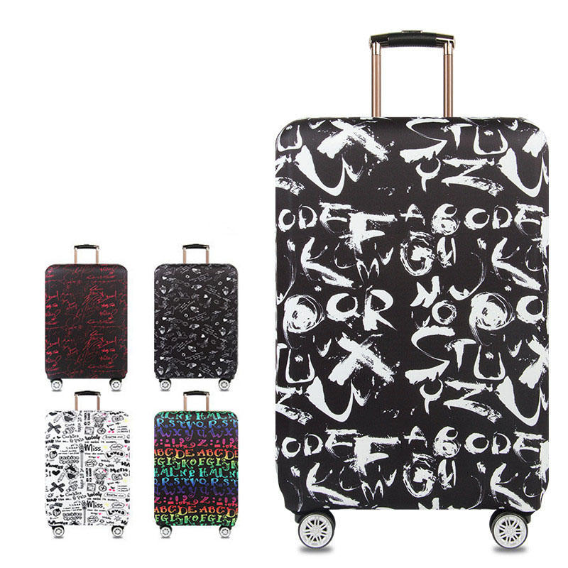 Honana Graffiti Style Elastic Luggage Cover Trolley Case Cover Durable Suitcase Protector 18-32Inch