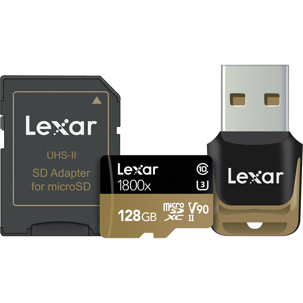 

Lexar 32GB Professional 1800x UHS-II Micro SDXC Class 10 High Speed TF Memory Card with Card Adapter with Card Reader fo