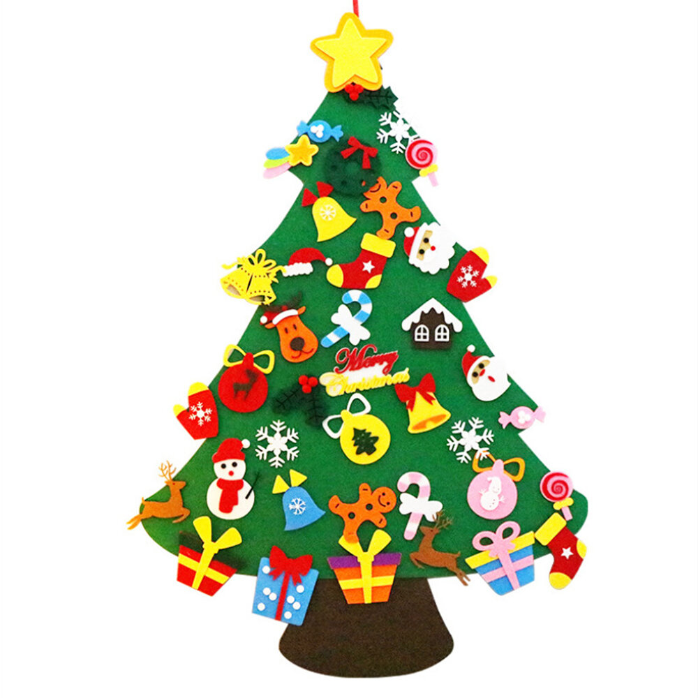 Christmas Decoration Toys Non Woven Fabric DIY Christmas Tree For Home Office Windows Display Christ