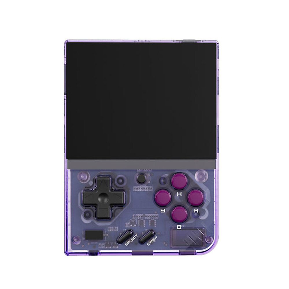 Miyoo Mini Plus Transparente Purple Retro Handheld Game Console para PS1 MD SFC MAME GB FC WSC 3,5 polegadas IPS OCA Tel