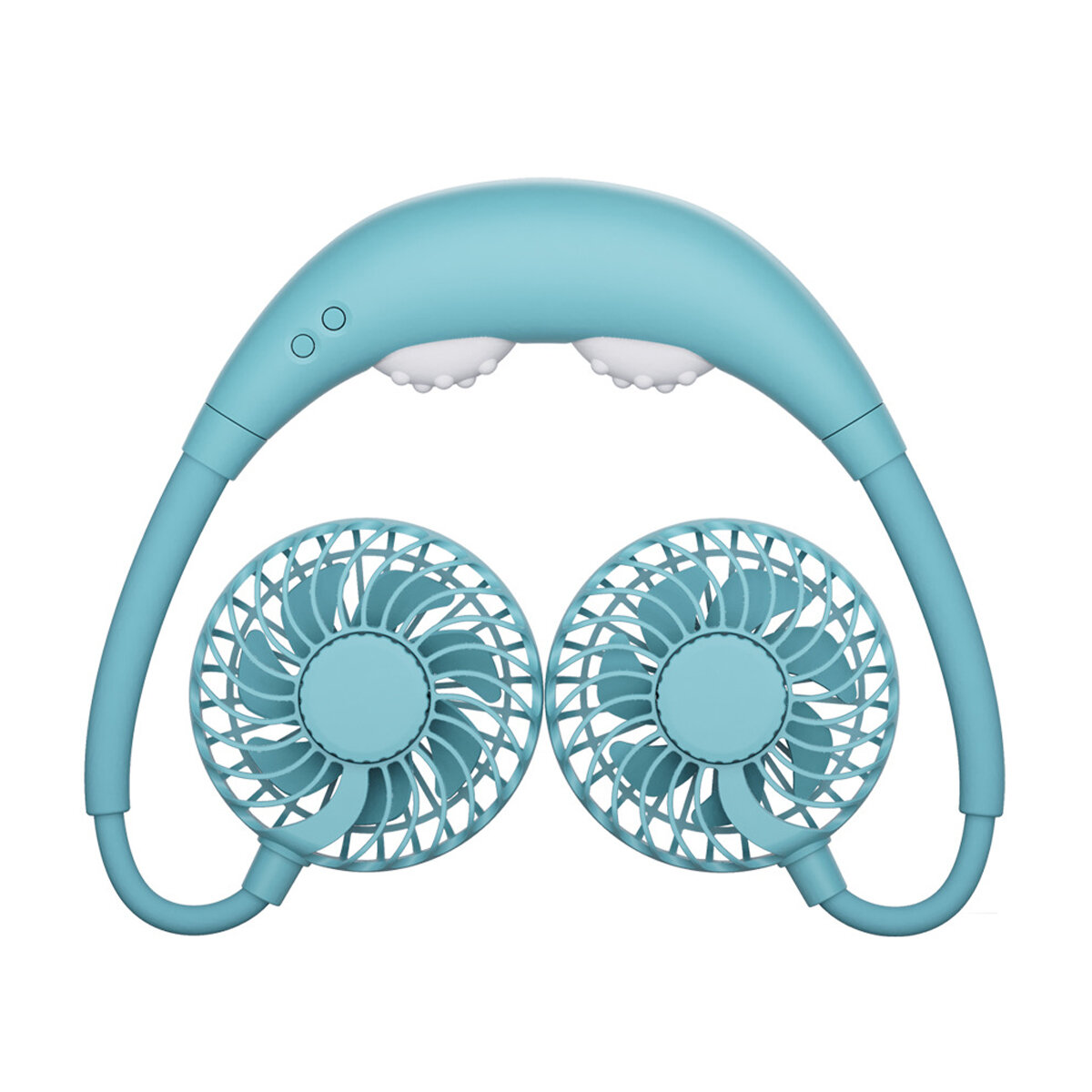Bakeey Massage Board Neck Fan LED USB Charging with Aroma Diffuser Fan 7-blade Fan 3 Wind Speed Adju