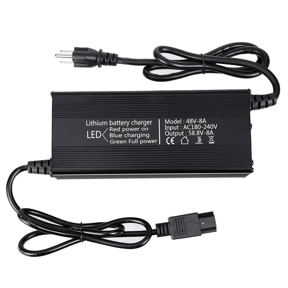 

14S 58.8V 8A Lithium Battery Charger for Electric Motorcycle 48V8A Lithium Battery with 180-220V US Plug T-type Output P