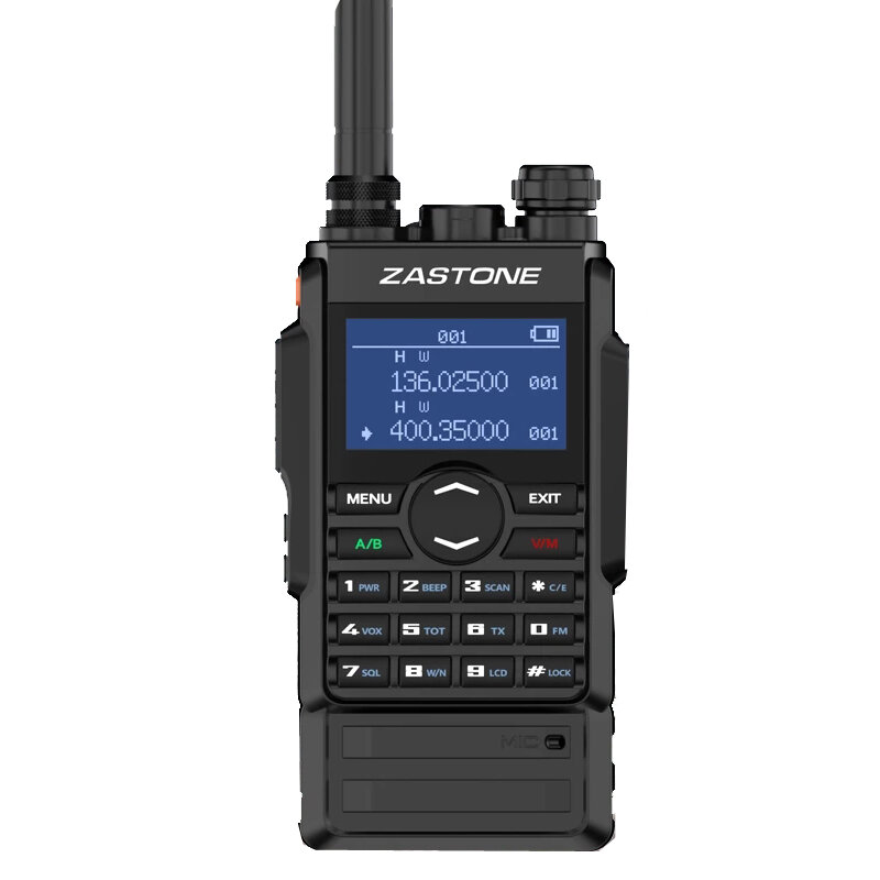 

ZASTONE M7 250 Channels 8W Walkie Talkie VHF UHF Portable Radio 2600mAh Battery Two Way Radio Big Screen FM Ham 136-174