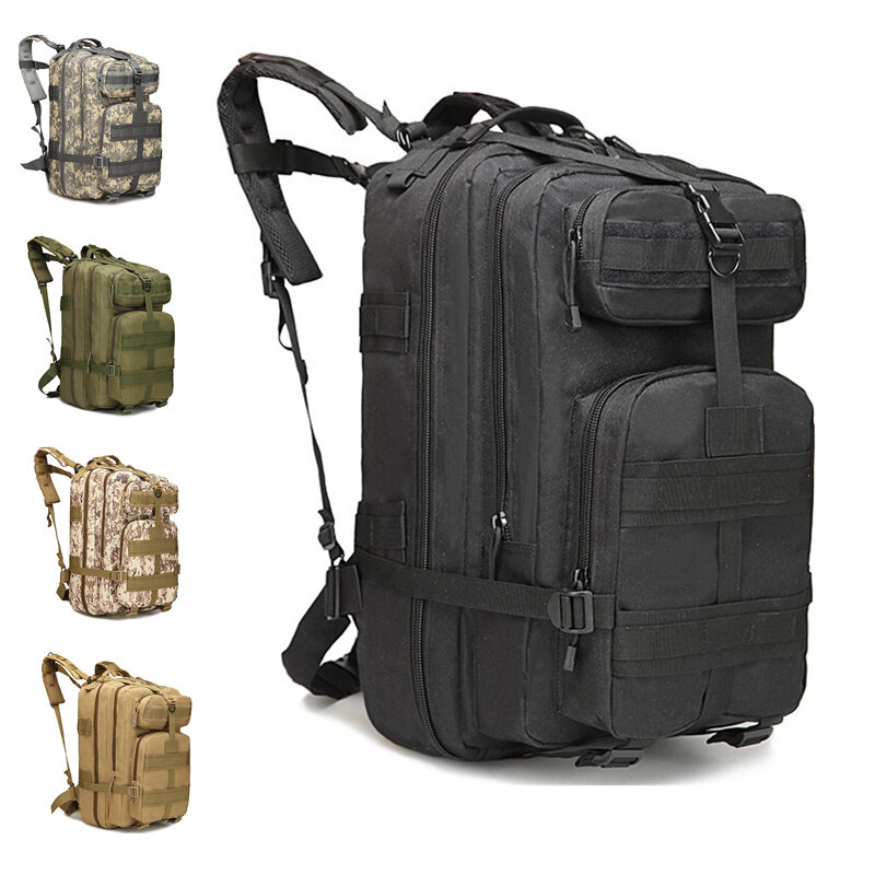 25-30L Kültéri taktikai hátizsák 600D Nylon Vízálló Álcázott túrazsák Hegymászó hátizsák