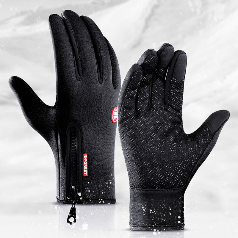 TENGOO Unisex Winter Warme Handschoenen Aanraakscherm Antislip Verdikte Thermische Warme Vingerhands