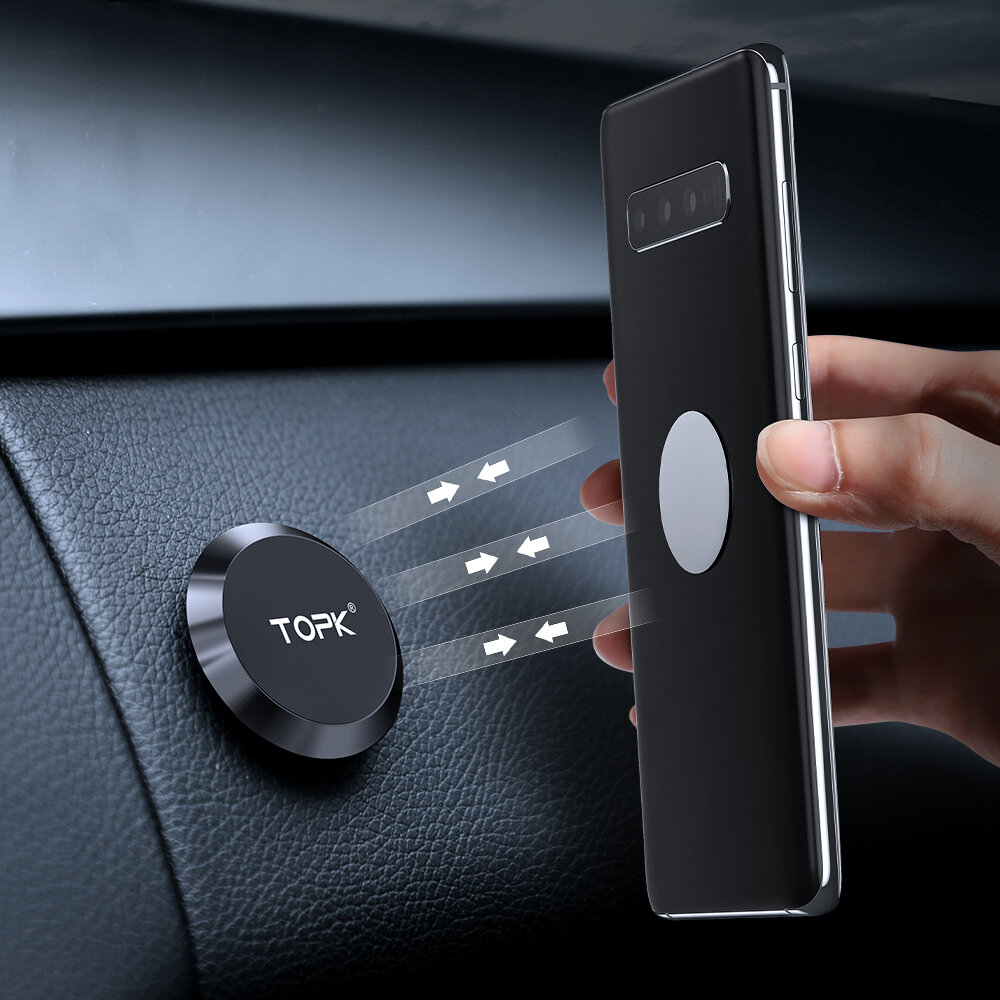 

TOPK D21 Universal Mini Magnetic Wall Car Mobile Phone Sticker Holder for iPhone 12 XR 11 POCO X3 NFC