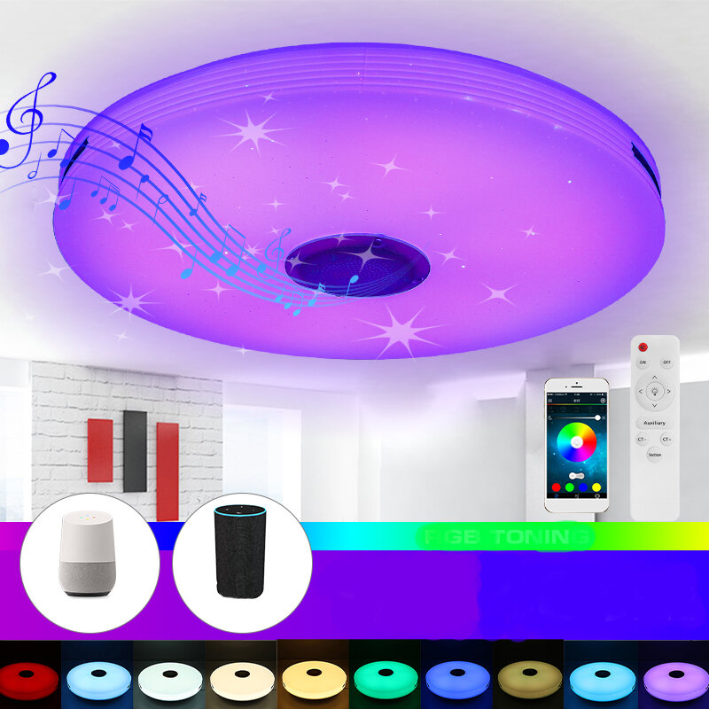 30 cm 220 V LED Plafondlamp RGB bluetooth Muziek Dimbare Lamp APP Afstandsbediening Decoratie Huis