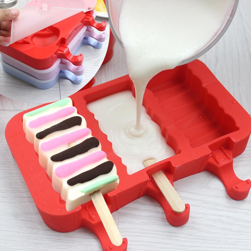 Image of Kreative Silikon-Eiscreme-Form Eis-Lutscher-Form-Rod-Eis-Form Red Food Grade