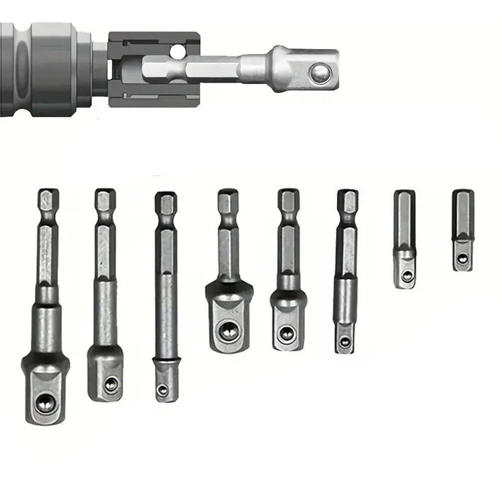 best price,8pcs,set,of,electric,screw,wind,batch,conversion,joint,transfer,discount