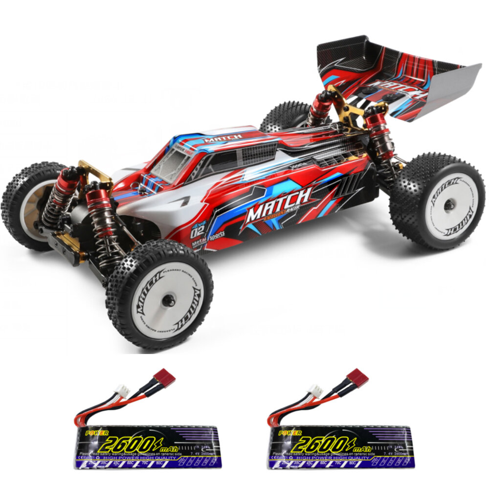 2 Battery Wltoys 104001 RC Car RTR 1/10 2.4G 4WD 45km/h Metal Chassis Vehicles 