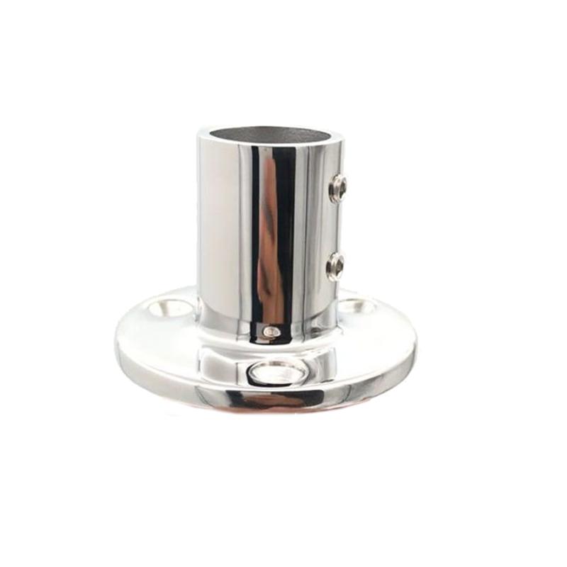 BSET MATEL Marine 90 Degree 1 inch Round Stanchion Base Boat Hand Rail Fitting Stainless Steel