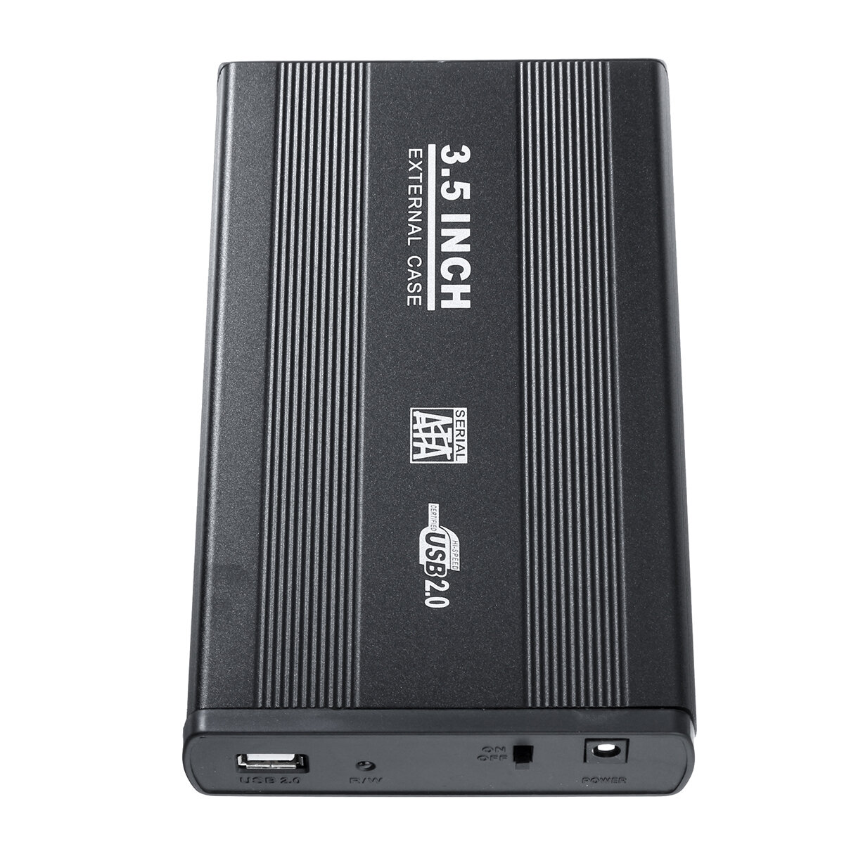 ブラック3.5 “SATA to USB2.0ハードドライブエンクロージャーアルミニウム外付けHDDエンクロージャードライブキャディケース