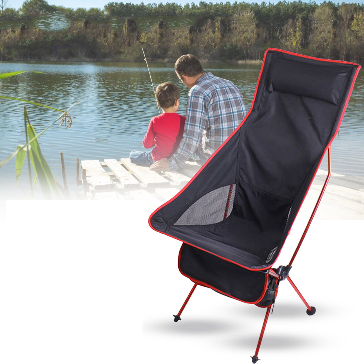 Klapstoel Lichtgewicht draagbare vrijetijdsstoel Aluminiumlegering Outdoor Camping Strand Reiskruk