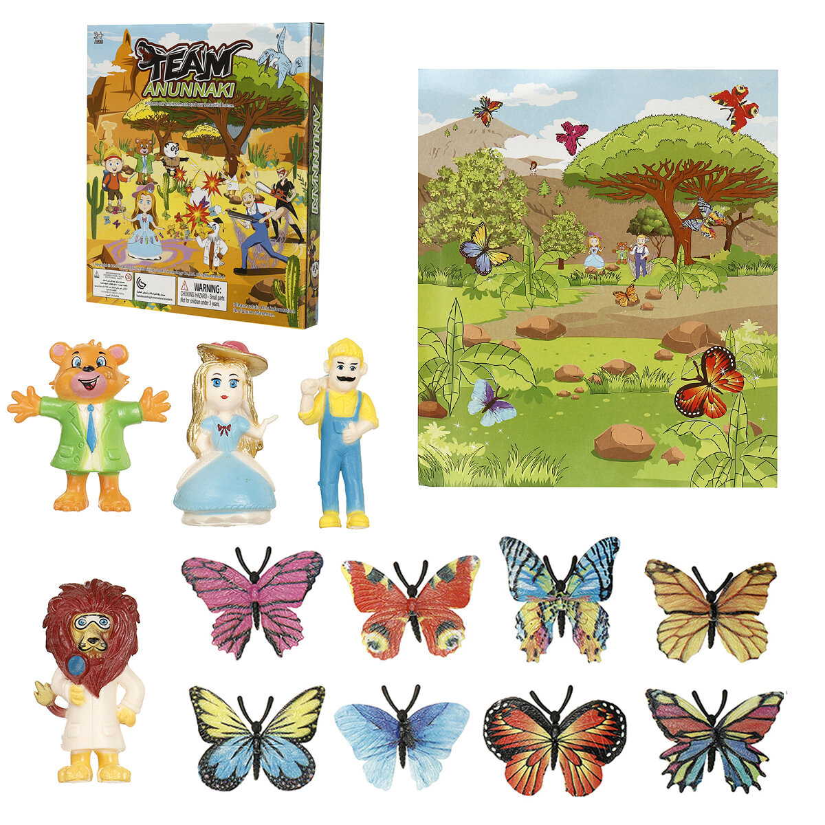 14 Pcs High Simulation Colorful Realistic Insects Butterfly Animal Figure Doll Model Learning Educat