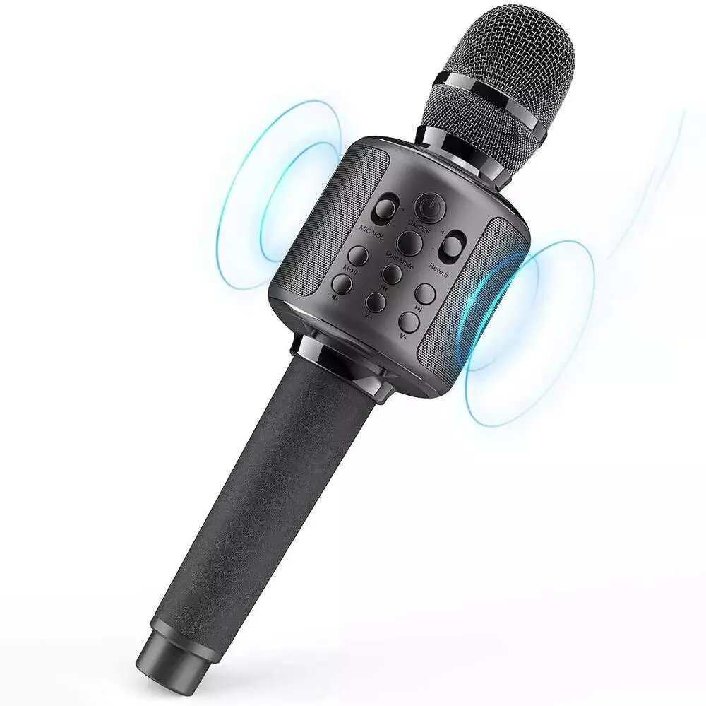 

Bakeey D20 Karaoke Microphone Wireless Singing Machine with bluetooth Speaker for Cell Phone PC Portable Handheld Mic Sp