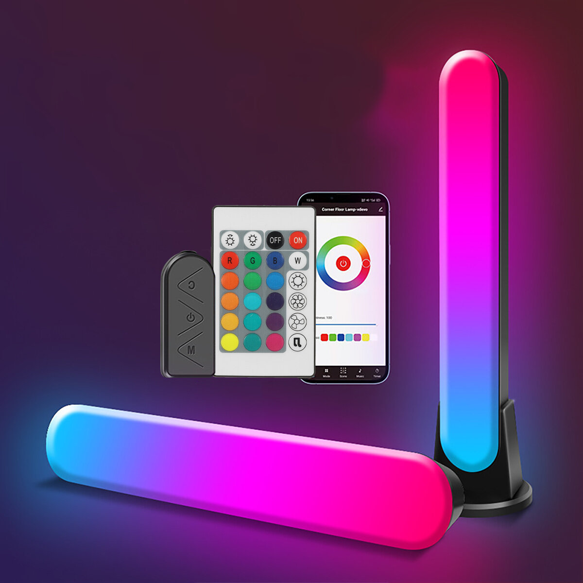 Bakeey Bluetooth RGB LED Omgevingslicht Microfoon Muziek APP Controle Invullicht
