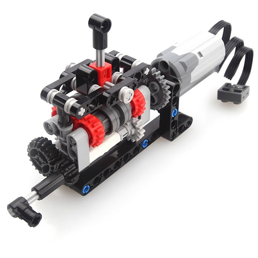 

Building Blocks with Motor Compatible with Manual Gearbox 4-Speed Shifting Structure Fun Puzzle Games Toy for Assembling