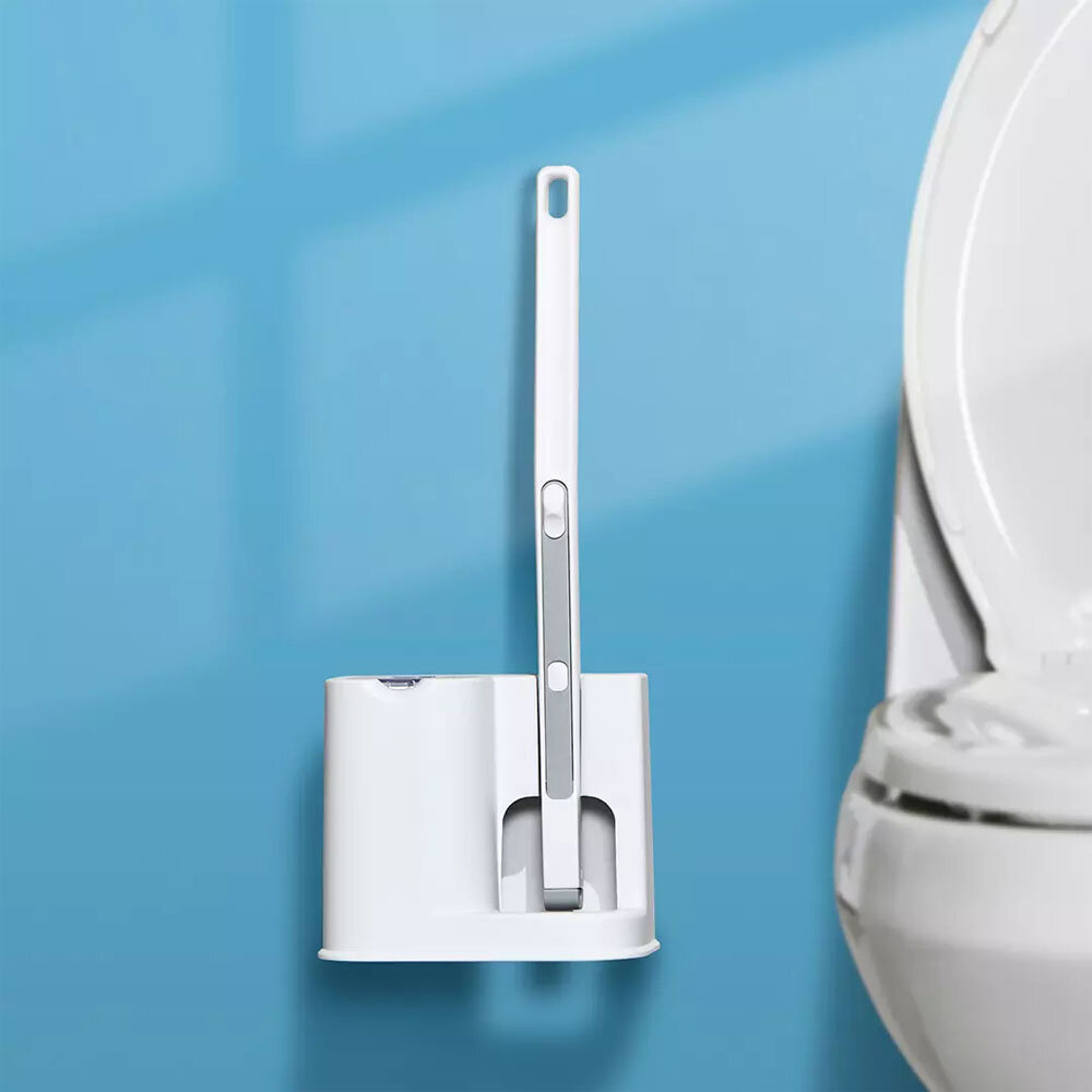 مجموعة فرش المرحاض للاستعمال مرة واحدة QUANGE 99٪ مضادة للبكتيريا معدل طقم نظام تنظيف المرحاض مع 10 رؤوس بديلة