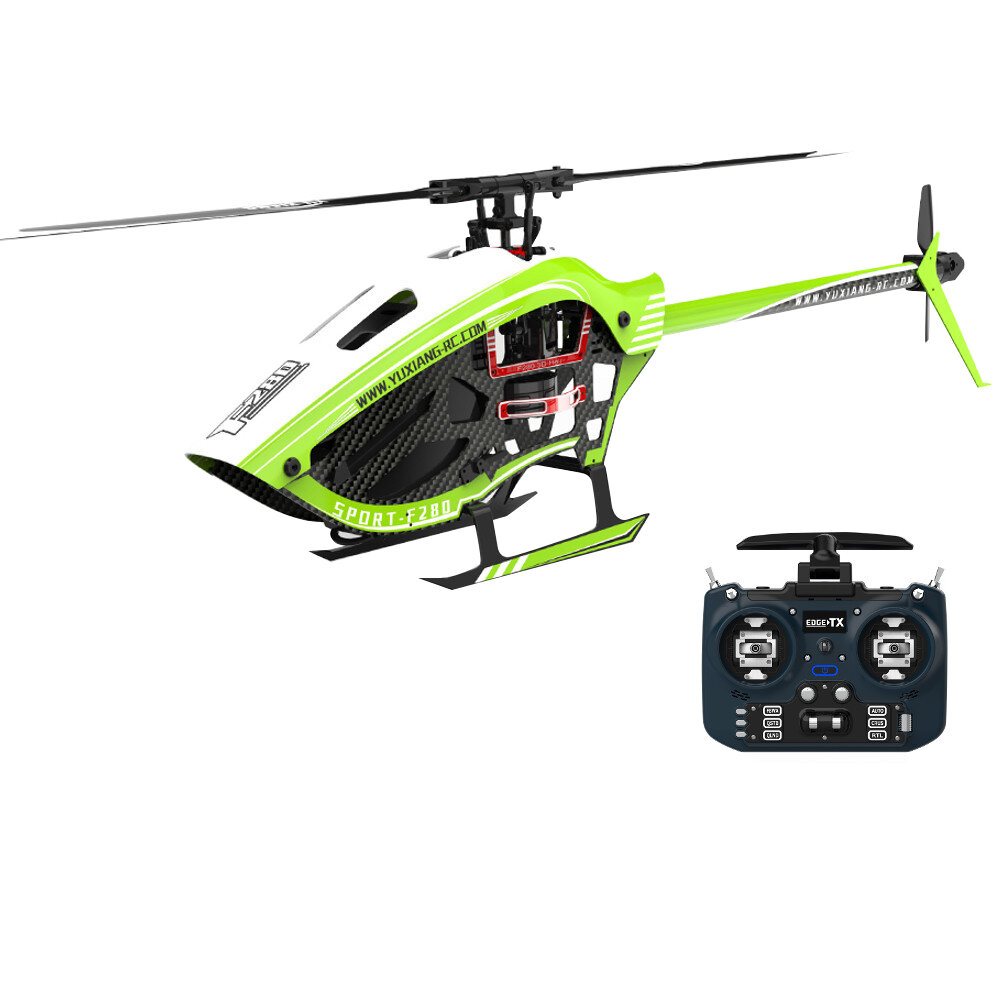 YXZNRC F280 2.4G 6CH 6-Axis Gyro 3D6G Dual Brushless Direct Drive Motor Flybarless RC Helicopter