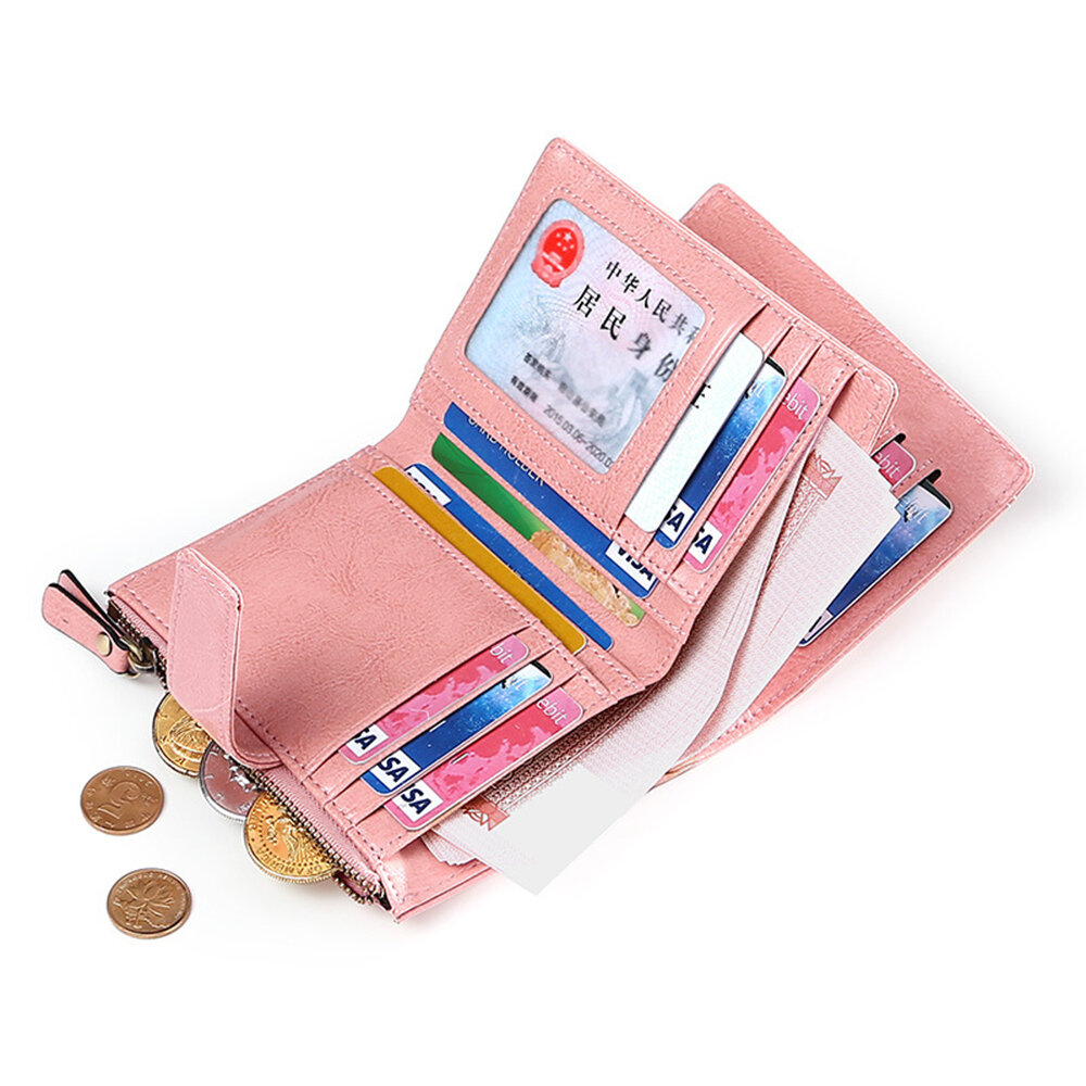 Livre de cartes de visite multifonctionnel RFID portefeuille en cuir avec porte-monnaie porte-monnaie pour cadeau de bur