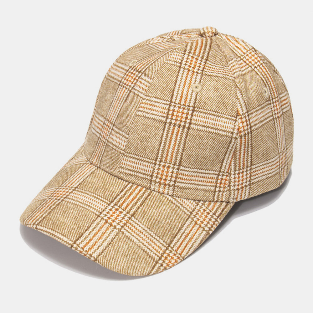 Men & Women Plaid Pattern Sunscreen Outdoor Casual Visor Sun Hat Baseball Hat