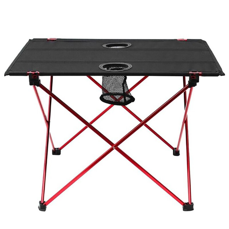 PRee® Tavolo pieghevole quadrato in lega di alluminio leggero per campeggio, picnic e barbecue di 22 × 16,5 × 14,5 pollici.