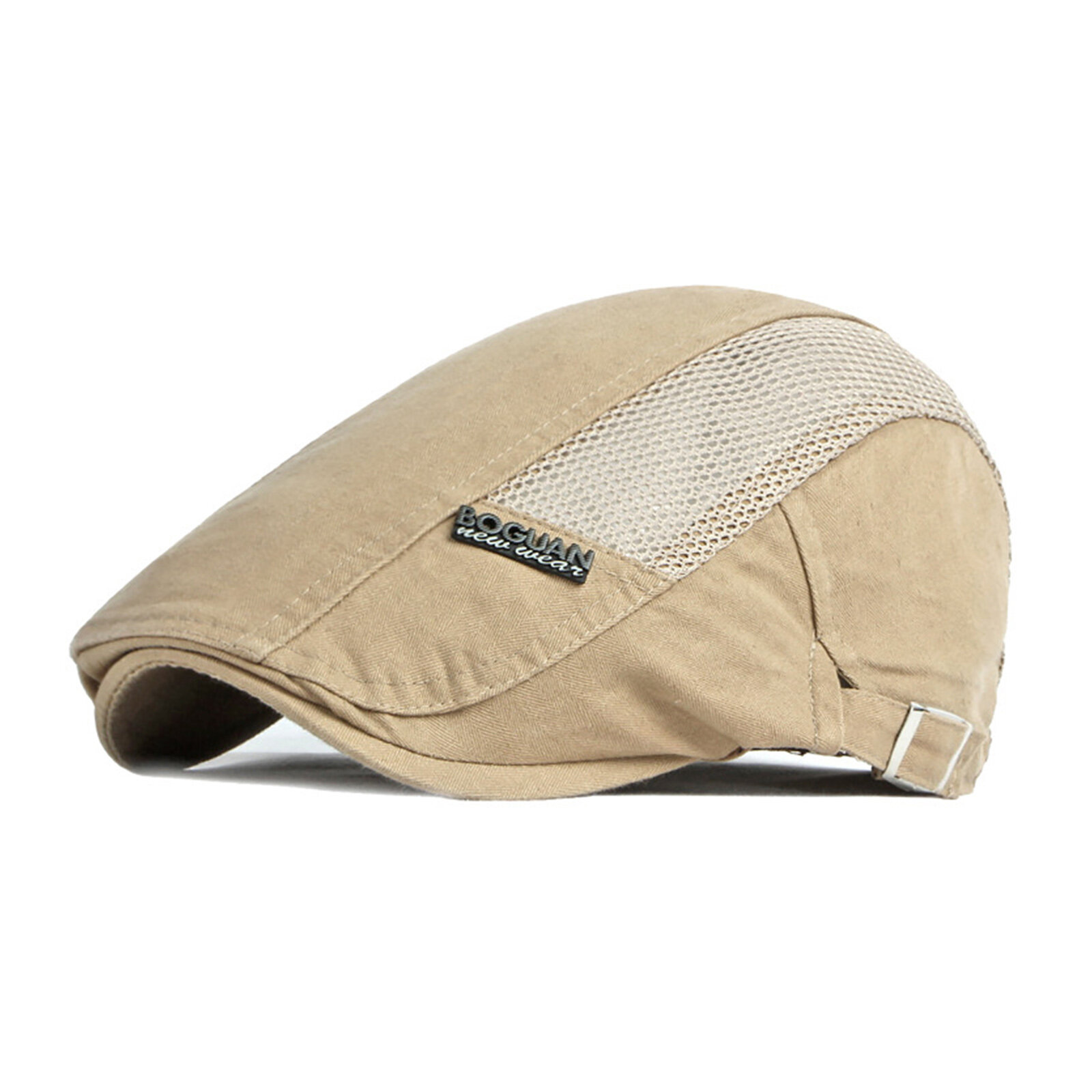 

Menico Men's Cotton Breathable Shade Short Brim Casual Retro Edgy Hat Beret Flat Cap