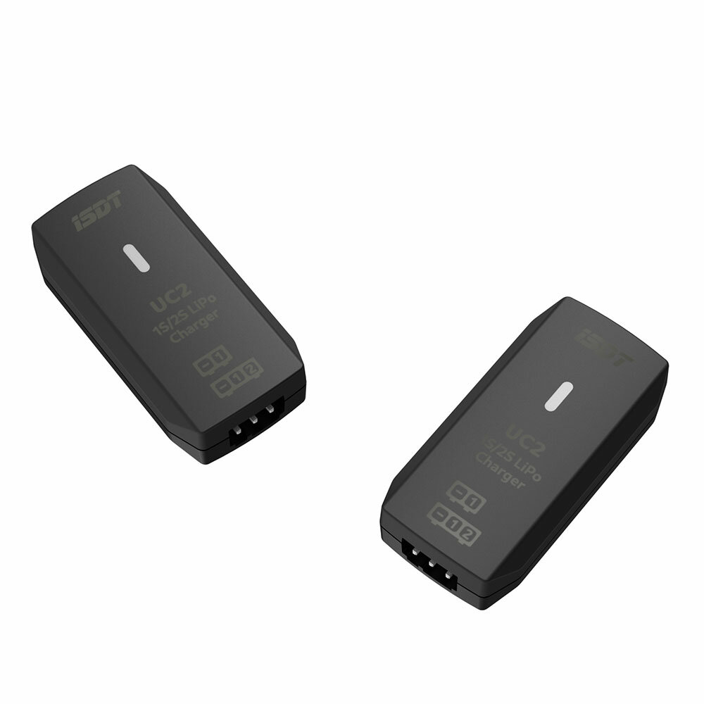 ISDT UC2 1S/2S LiPo-batterijbalans Smart USB-oplader XH 2,54 Balanspoort Direct opladen