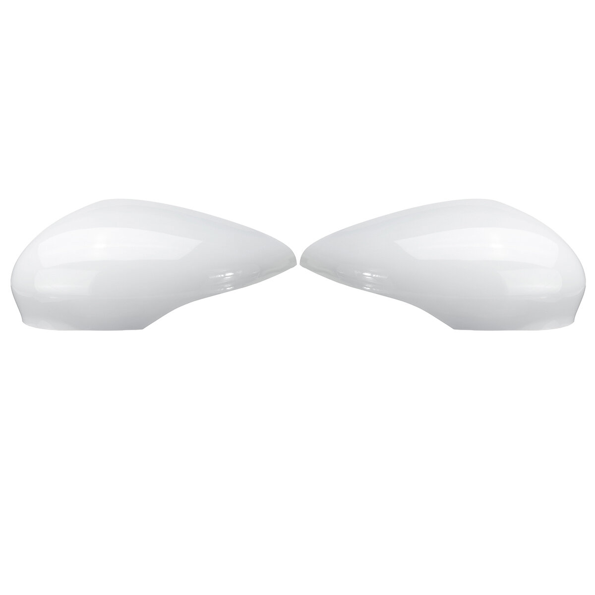 

2PCS White Door Wing Mirror Cover Rear View Left Right Side For Ford Fiesta MK7 2009-2015
