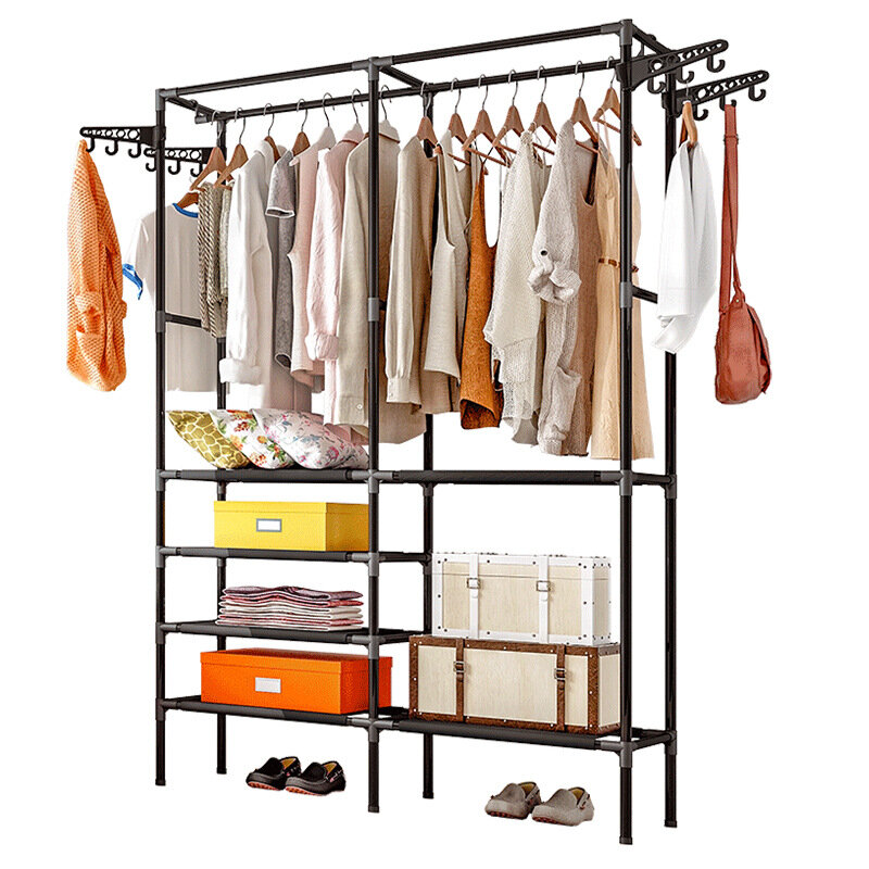 

Coat Rack Shoes Rack Multifunctional Bookshelf Clothing Hanging Rack Garment Clothes Shelf Home Bedroom Furniture