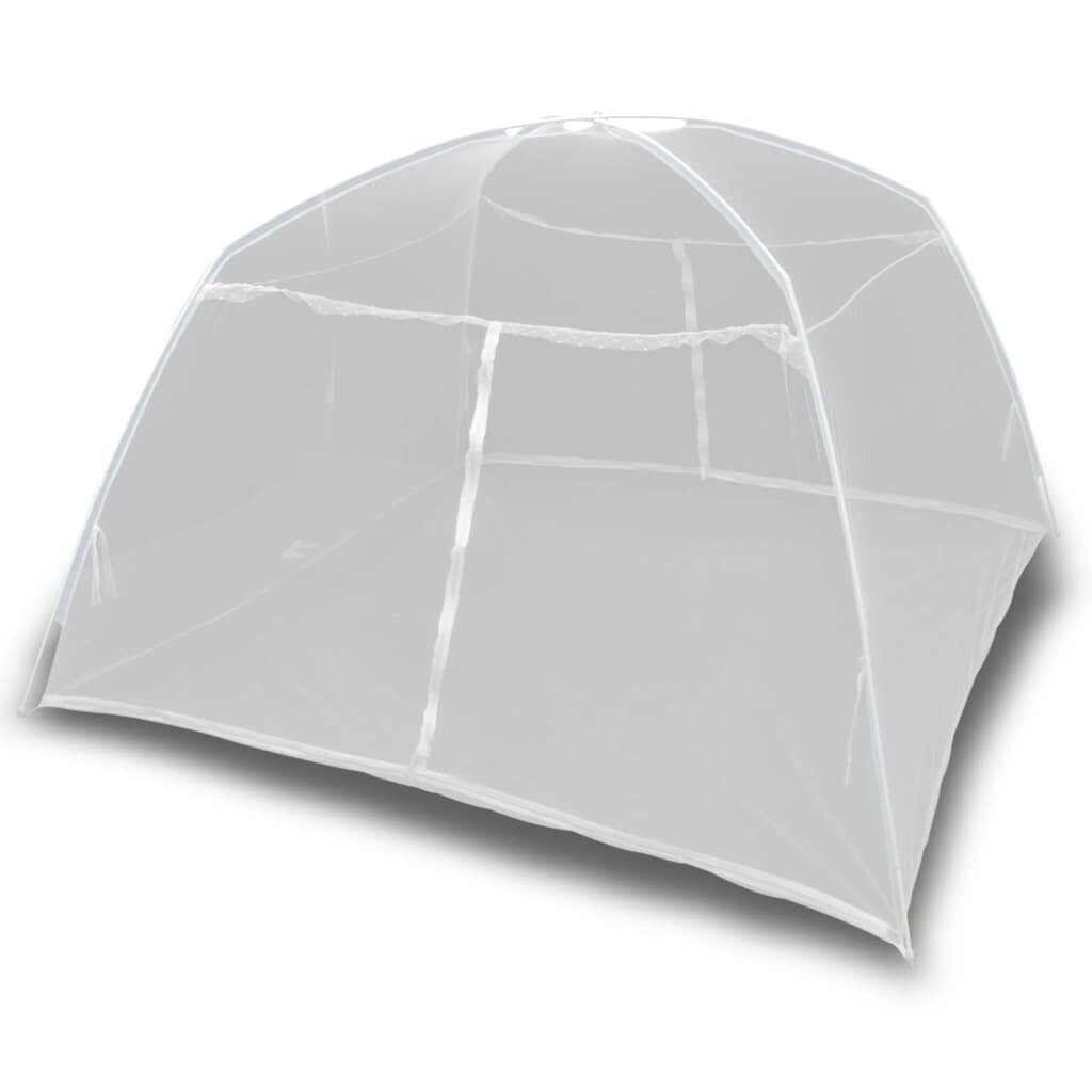 Kültéri kemping sátor szúnyog elleni fehér hálós sátor kemping piknik szellőző sátor 200x150x145 cm-es üvegszálas rúdra