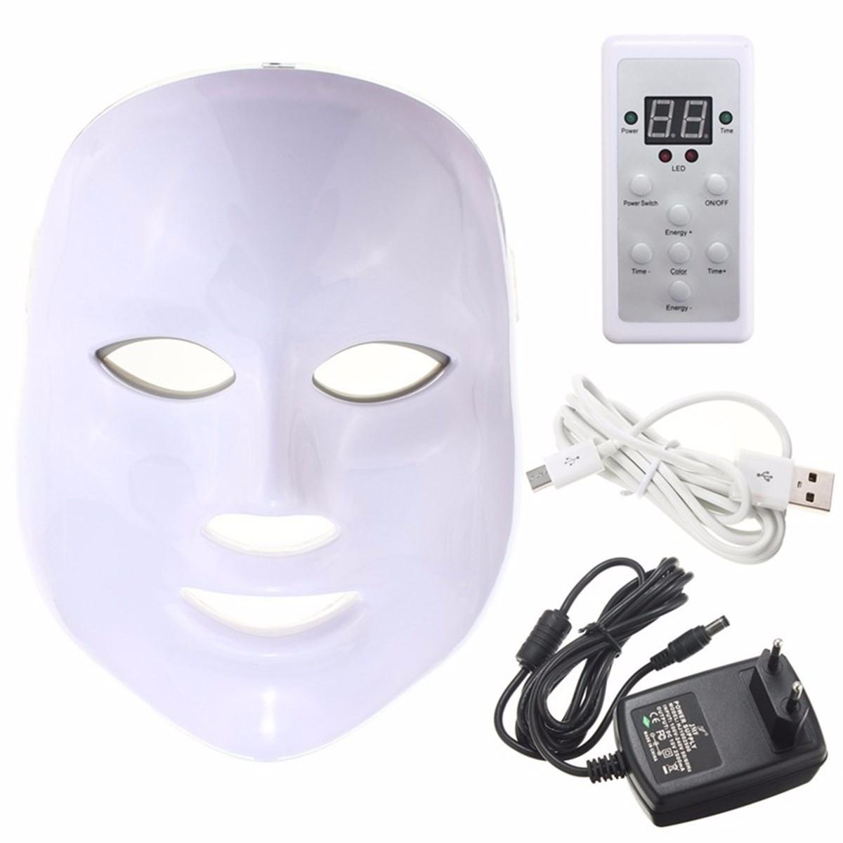 

Photon LED Skin Rejuvenation Therapy Face Facial Mask 3 Colors Light Wrinkle Removal Anti Aging
