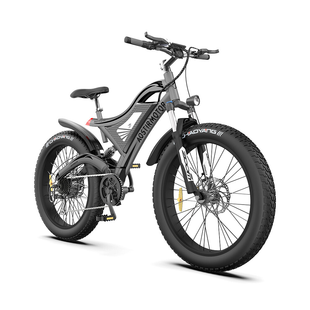 [USA DIRECT] AOSTIRMOTOR S18 Electric Bike 26inch 750W 48V 15Ah 45Km/h Max Speed 25-35Km Mileage 120Kg Max Load Mountain Fat Tire Electric Bicycle