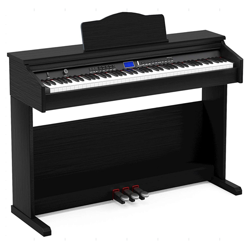 

Zebra 88-key Upright Electronic Piano with Sliding Cover Piano Wooden Stand