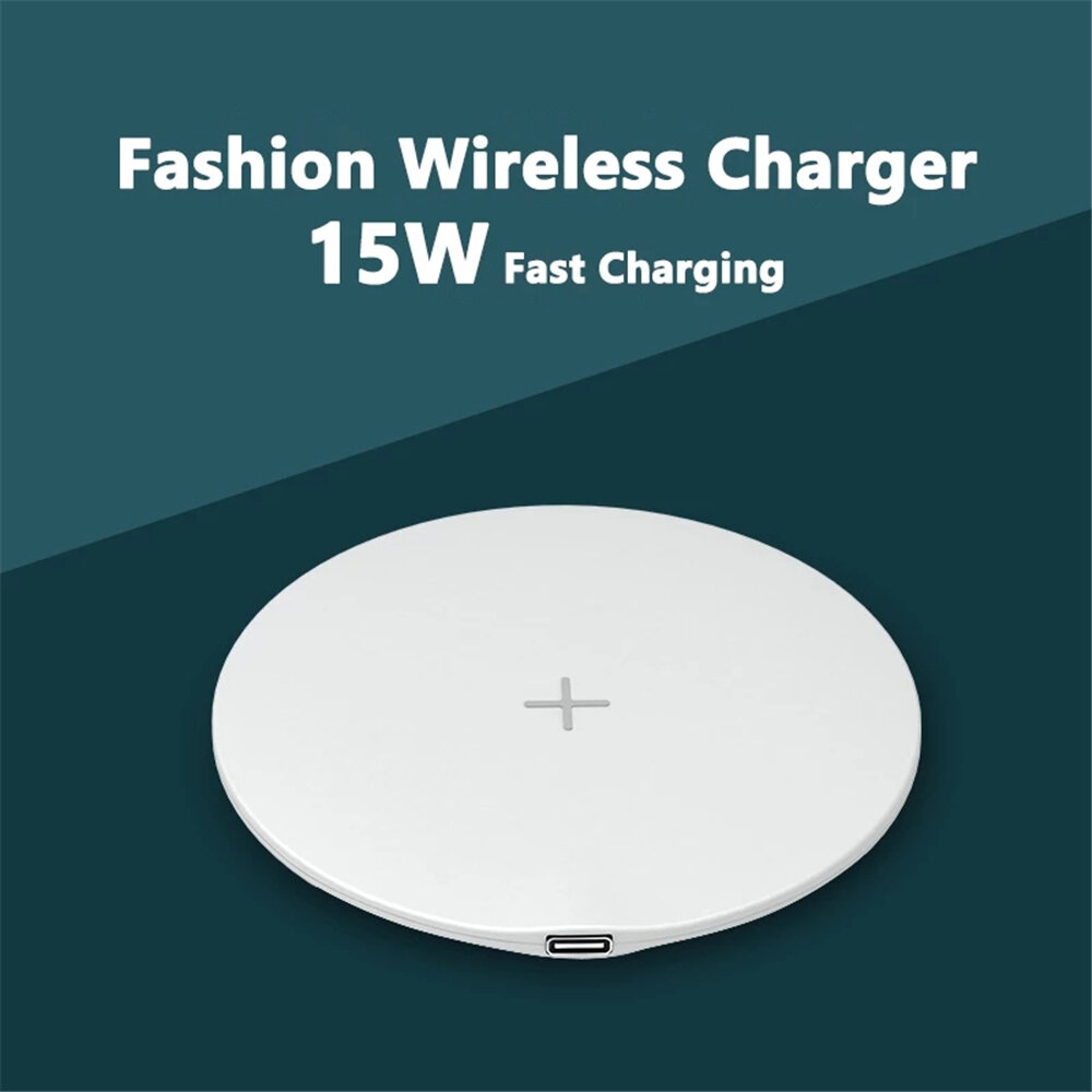 Bakeey 15W Wireless Charger Type-C Inport LED Indicator Fast Charging Pad For iPhone 12 12Pro Huawei