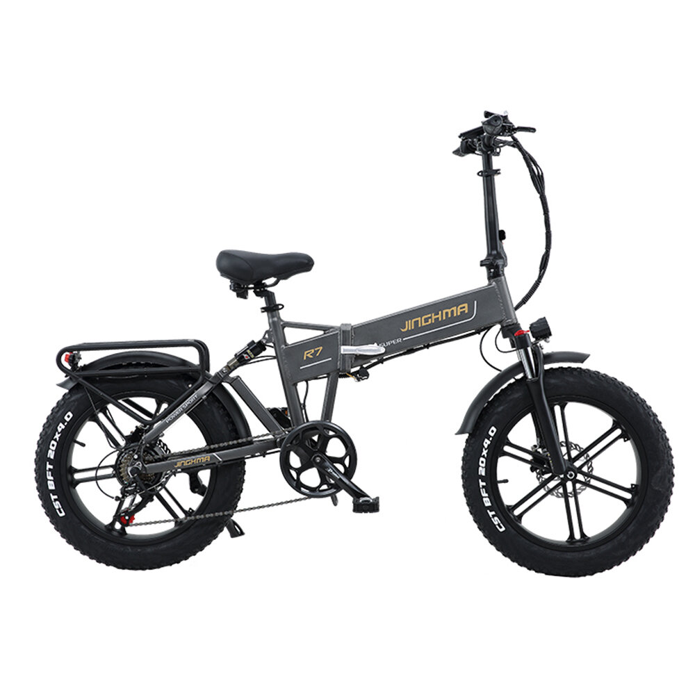 [EU DIRECT] JINGHMA R7 800W 48V 12.8Ah*2 20in Electric Bicycle 50km Mileage Range 180kg Max Load Electric Bike